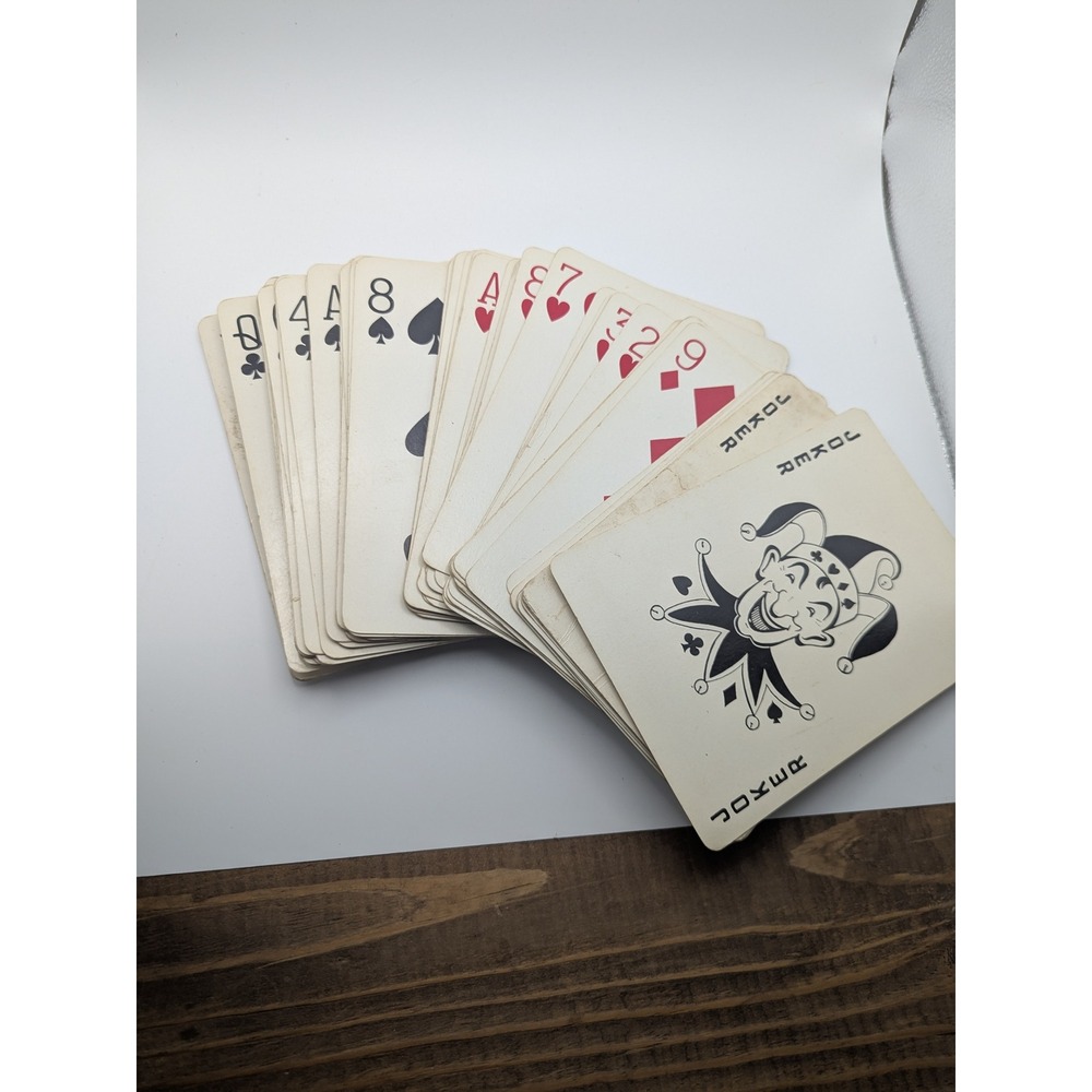 Vintage Jumbo Playing Cards Complete Set 7x5 Poker